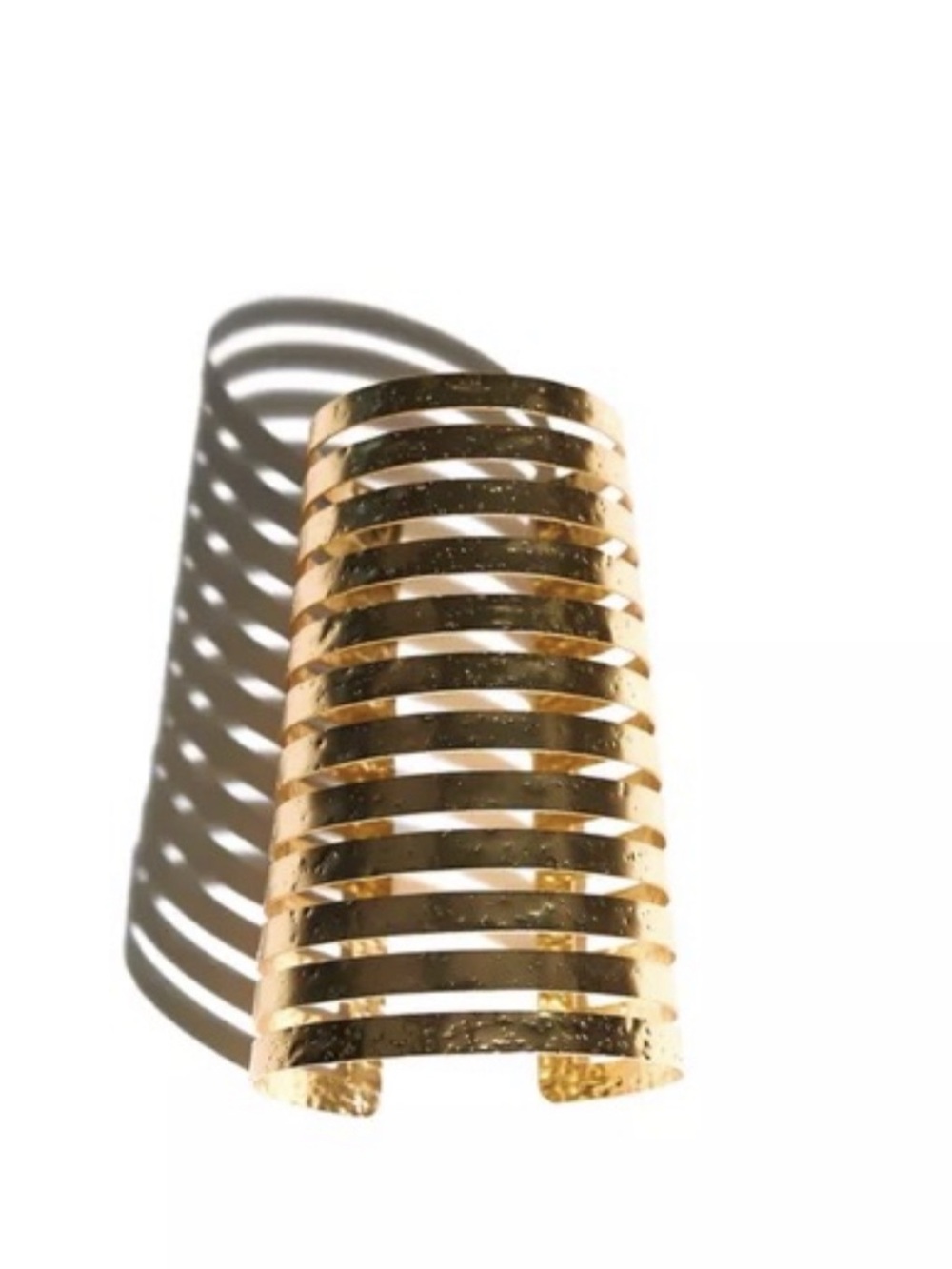 Zara Wide Bracelet Gold Cuff Size Medium